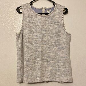 J. Crew Top Size Large Blue & White